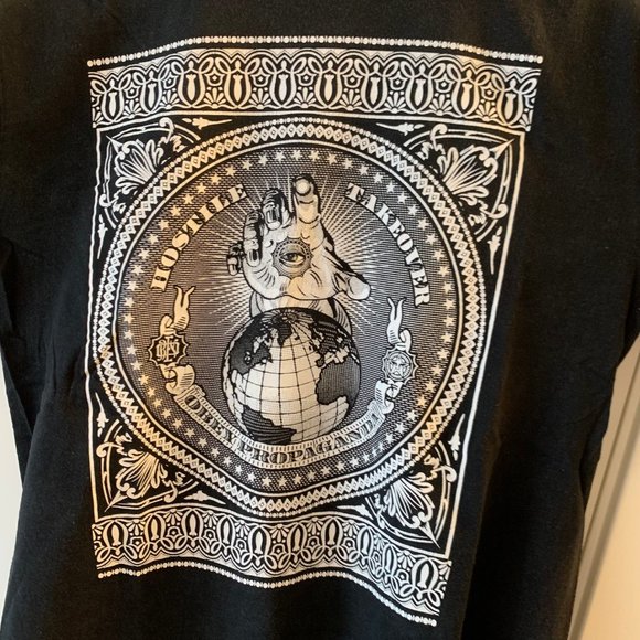 OBEY 'HOSTILE TAKEOVER' TSHIRT SIZE MEDIUM MADE IN USA - Picture 2 of 5